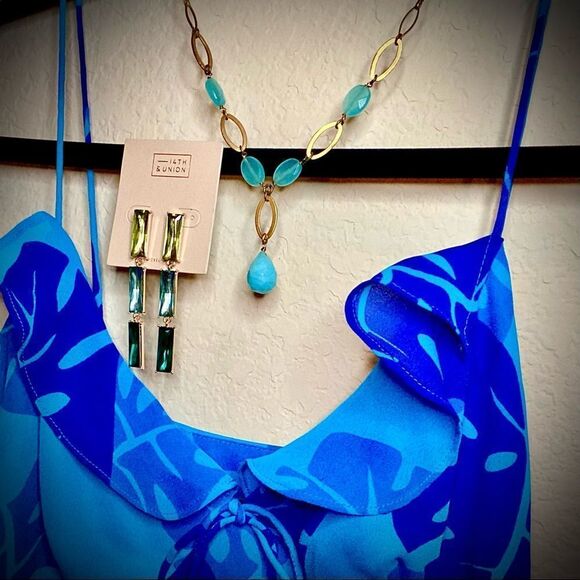 Express Floral Midi Dress Sz 8 - Picture 6 of 9